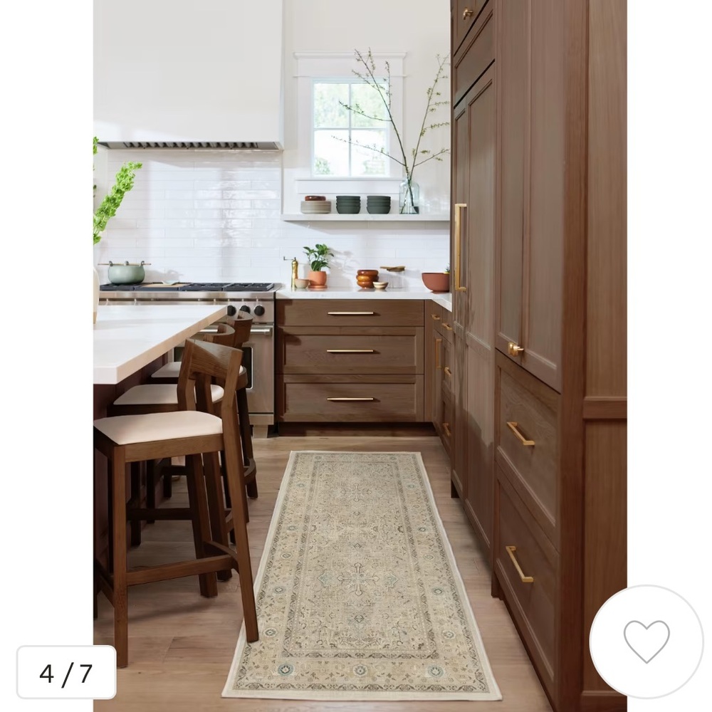 RUGGABLE Kamran Ivory Opal  Runner Rug PAD NOT INCLUDED